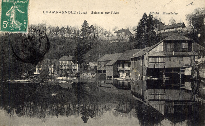 Champagnole (Jura). Scieries sur l'Ain. Ménétrier.