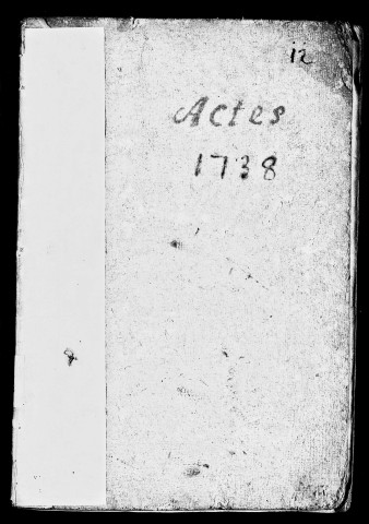 Registre du 9 avril 1738 au 31 décembre 1738