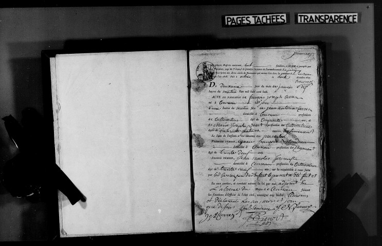 Naissances, mariages, décès, publications de mariage.