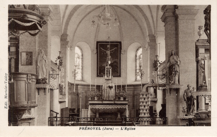 Prénovel (Jura). L'église.
