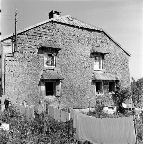 Vue globale du mur pignon.