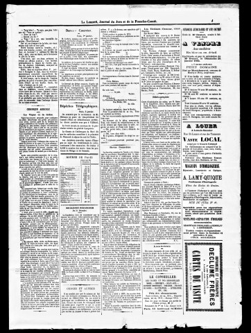 La Liberté du Jura et de la Franche-Comté. 1er semestre 1885.