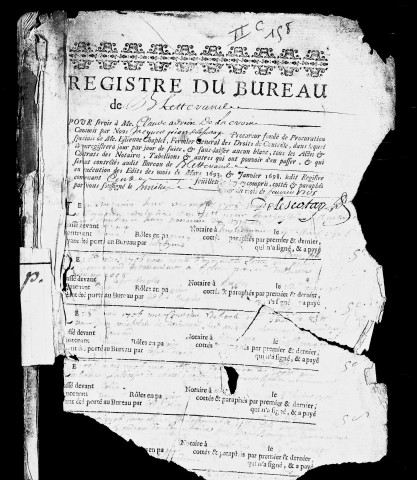 Registre du 14 mars 1706 au 1er juillet 1709