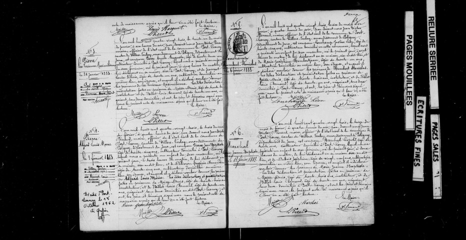 Naissances, mariages, décès, publications de mariage.