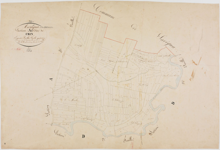 Marigna-sur-Valouse, section A, Crin, feuille 4.géomètre : Duchesne Henry