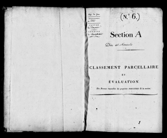 Etat de sections, s.d. [1812].