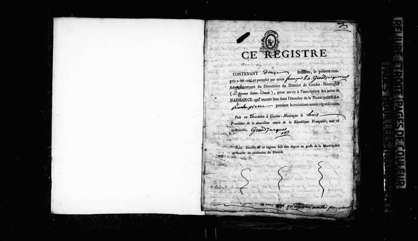 Naissances an III-1812 ; publications de mariage an XII-1812.