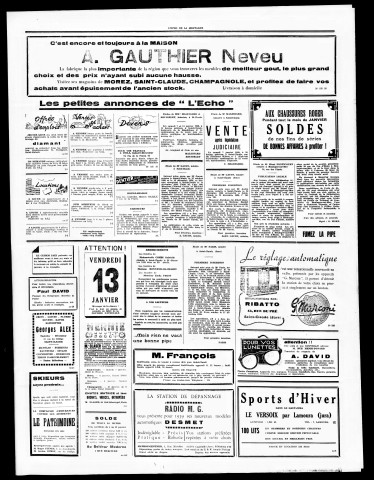 L'Echo de la Montagne. 1939.