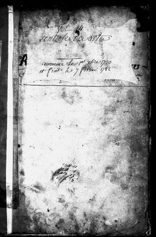 Registre du 1er Novembre 1720 au 7 Février 1722