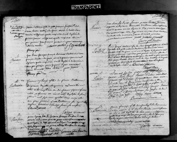 Baptêmes, mariages, sépultures.