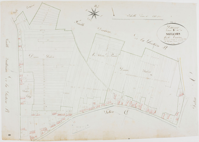 Petit-Noir, section B, le Saulçois, feuille 3.géomètre : Guyard