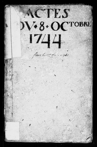 Registre du 8 octobre 1744 au 5 février 1745