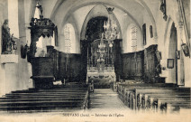 Santans (Jura). L'intérieur de l'église.