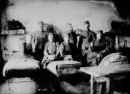 Militaire dans un dortoir. Belfort. 1915