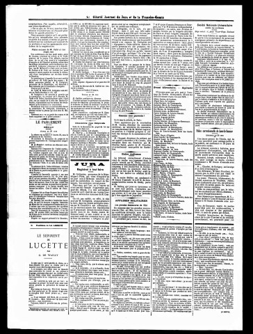 La Liberté du Jura et de la Franche-Comté. 2ème semestre 1904.