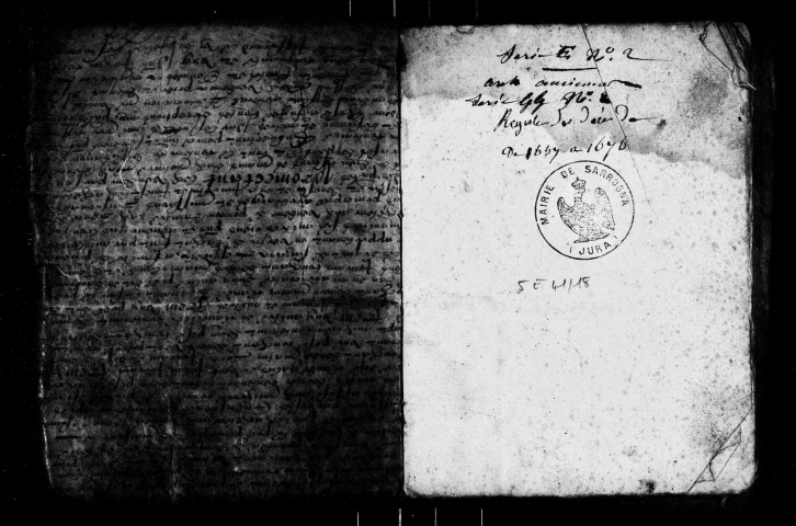Série communale : sépultures septembre 1657-décembre 1672, mars 1674.