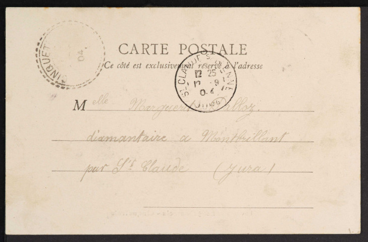 Environs de Longchaumois – Cinquétral (L. Michaud, lib. À Longchaumois) (1904)