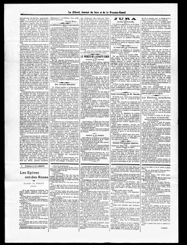 La Liberté du Jura et de la Franche-Comté. 1900.