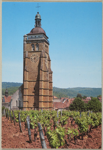 Arbois (Jura) - L'église Saint Just (XIIè et XIIIè siècles) - vue du vignoble