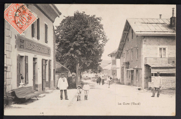 La Cure (Vaud) (Éditeur J. E. Berlie, Genève ; Union postale universelle) (1907)