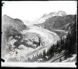 Reproduction d'un cliché intitulé "Glacier du Gorner et le Breithorn".