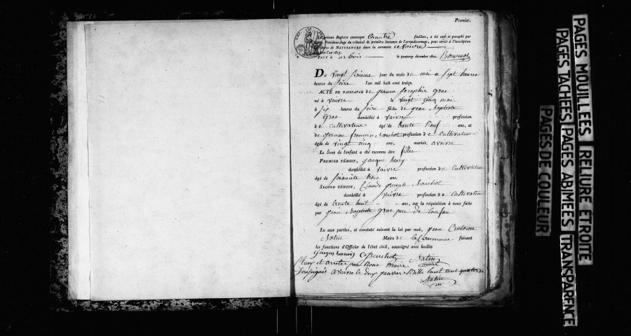 Décès 1813-1814, 1816, 1818-1827 ; naissances, mariages, publications de mariage 1813-1827.