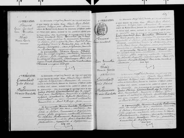 Publications de mariage.