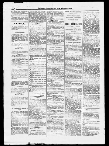 La Liberté du Jura et de la Franche-Comté. 1886.