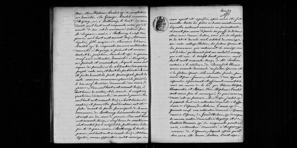 Mariages, publication de mariage.