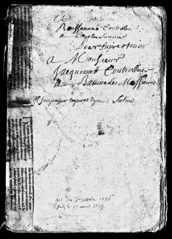 Registre du 29 août 1734 au 31 juillet 1736