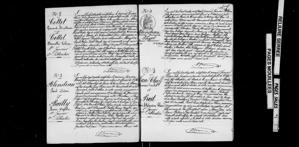 Publications de mariage.