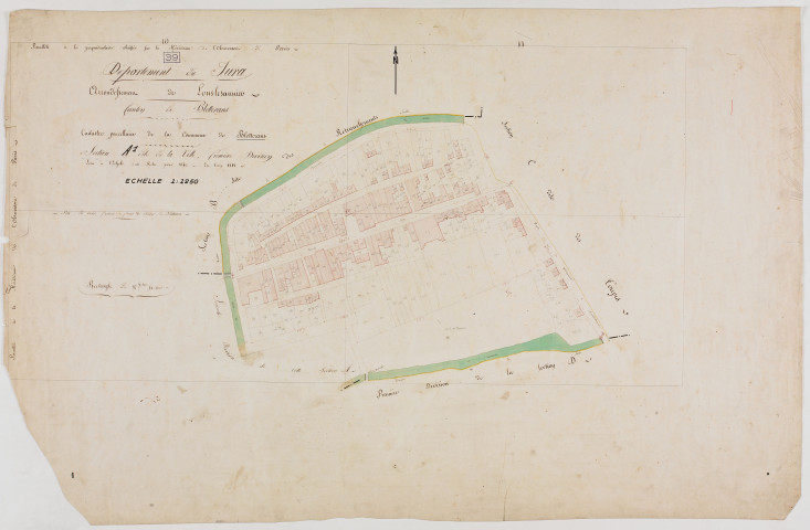 Bletterans, section A, la Ville, feuille 1.géomètre : [Rebour ?]