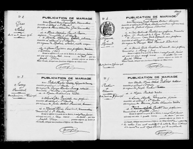 Publications de mariage.