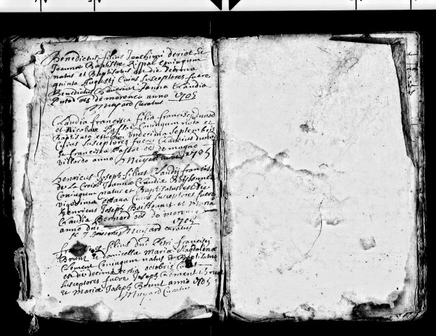 Série communale : baptêmes, mariages.