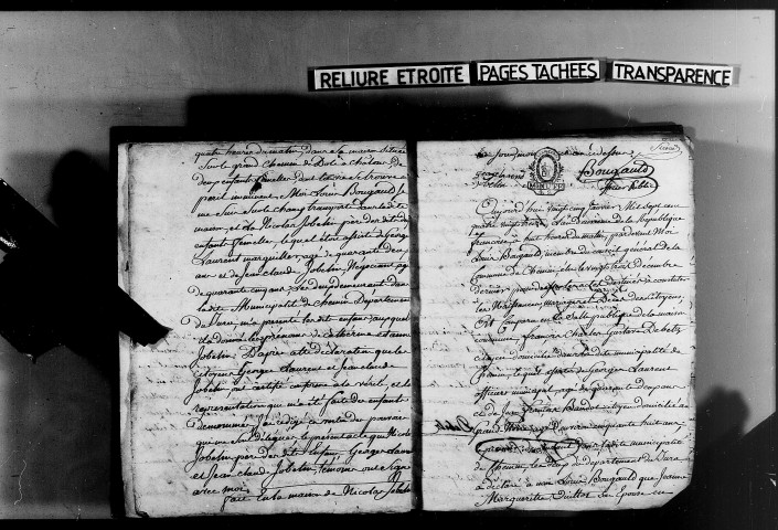 Naissances, mariages, décès, publications de mariage 1793-an XI