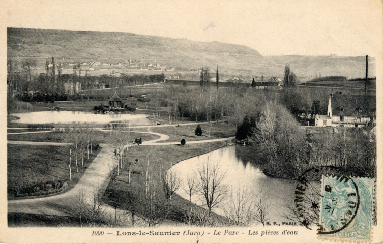 Lons-le-Saunier (Jura). 1090. Le parc, les pièces d'eau. Paris, B.F.