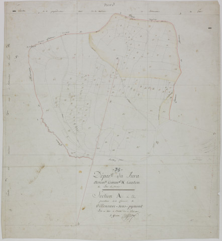 Villeneuve-sous-Pymont, section A, feuille unique.