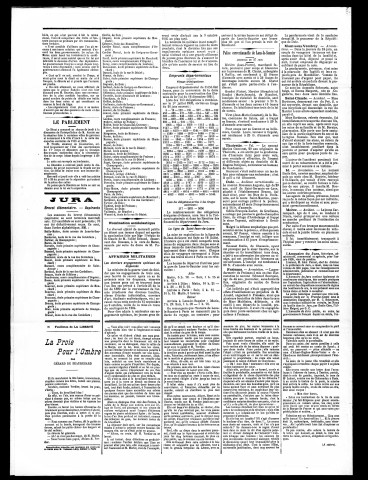 La Liberté du Jura et de la Franche-Comté. 2ème semestre 1905.