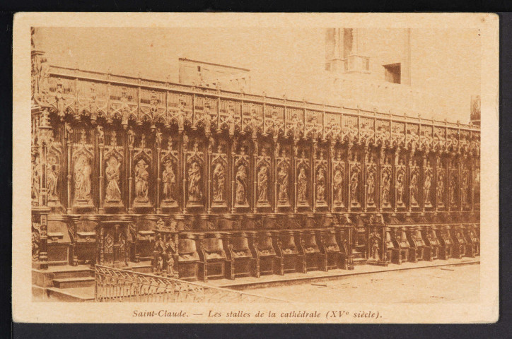 Saint-Claude.- Les stalles de la cathédrale (XVe siècle). (Edit. J. Mermet)