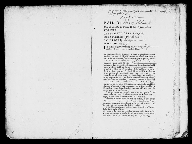 Registre du 6 novembre 1741 au 3 juin 1742