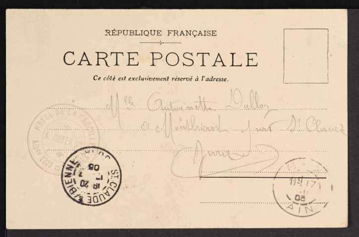 N° 651 – Vallée de Mijoux (Ain) – La Dôle (Phot. Bogat à Divonne-les-Bains) (1905)