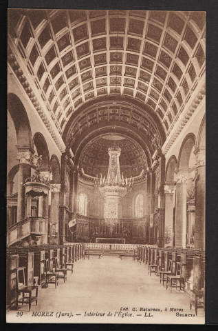 20 Morez (Jura).- Intérieur de l’Église – LL. (Édit. C. Ratureau, à Morez)