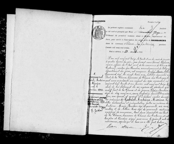 Naissances, mariages, décès, publications de mariage.