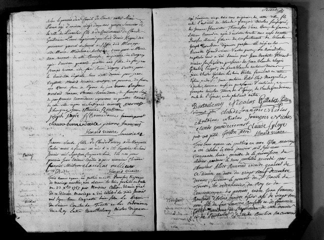 Baptêmes, mariages, sépultures.