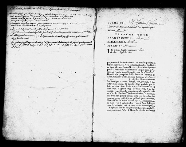 Registre du 1er janvier 1754 au 15 janvier 1756