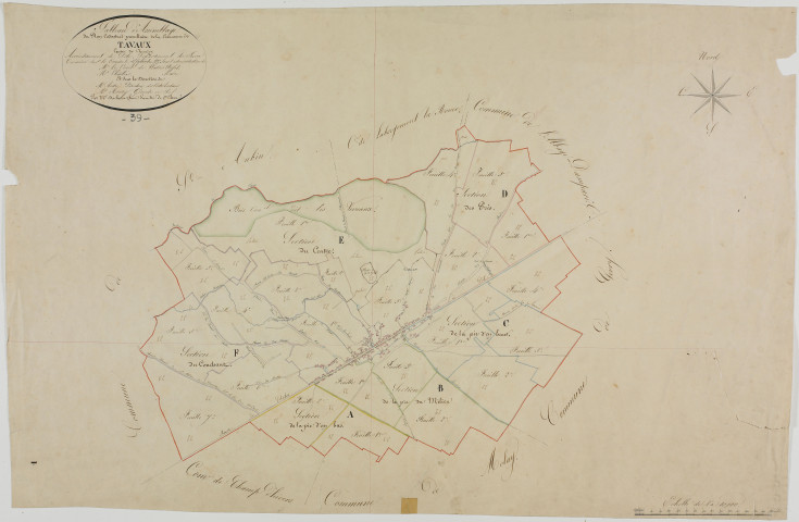 Tavaux, tableau d'assemblage.géomètre : Duchesne aîné