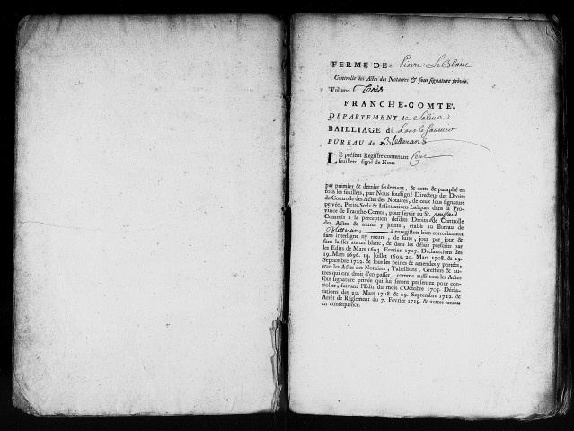 Registre du 11 février 1743 au 20 juillet 1744