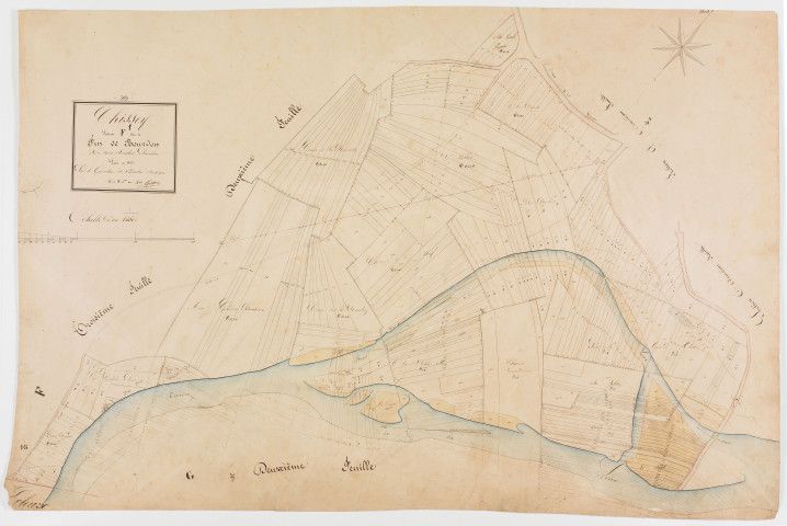 Chissey-sur-Loue, section F, Bourdon, feuille 1.géomètre : Guyon