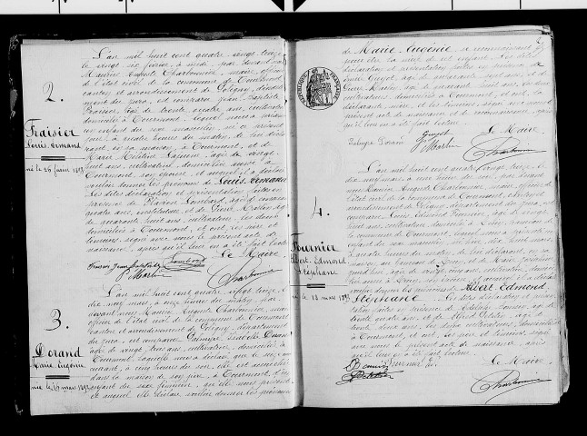 Naissances, publications de mariage.