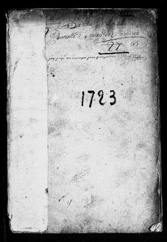 Registre du 7 juillet 1723 au 24 décembre 1723
